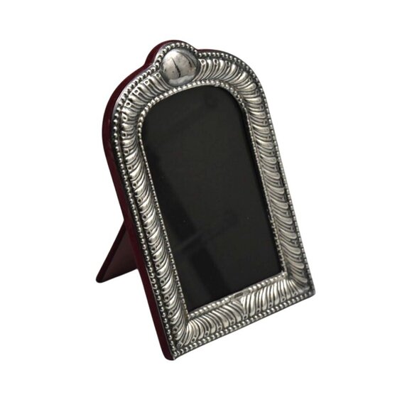 Sterling Silver Ornate Picture Frame 4x6 Arch - Picture 2 of 4